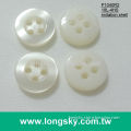 (#P1040R2-4HS) stock available cream imitation shell 18L 4 holes round fancy shirt button